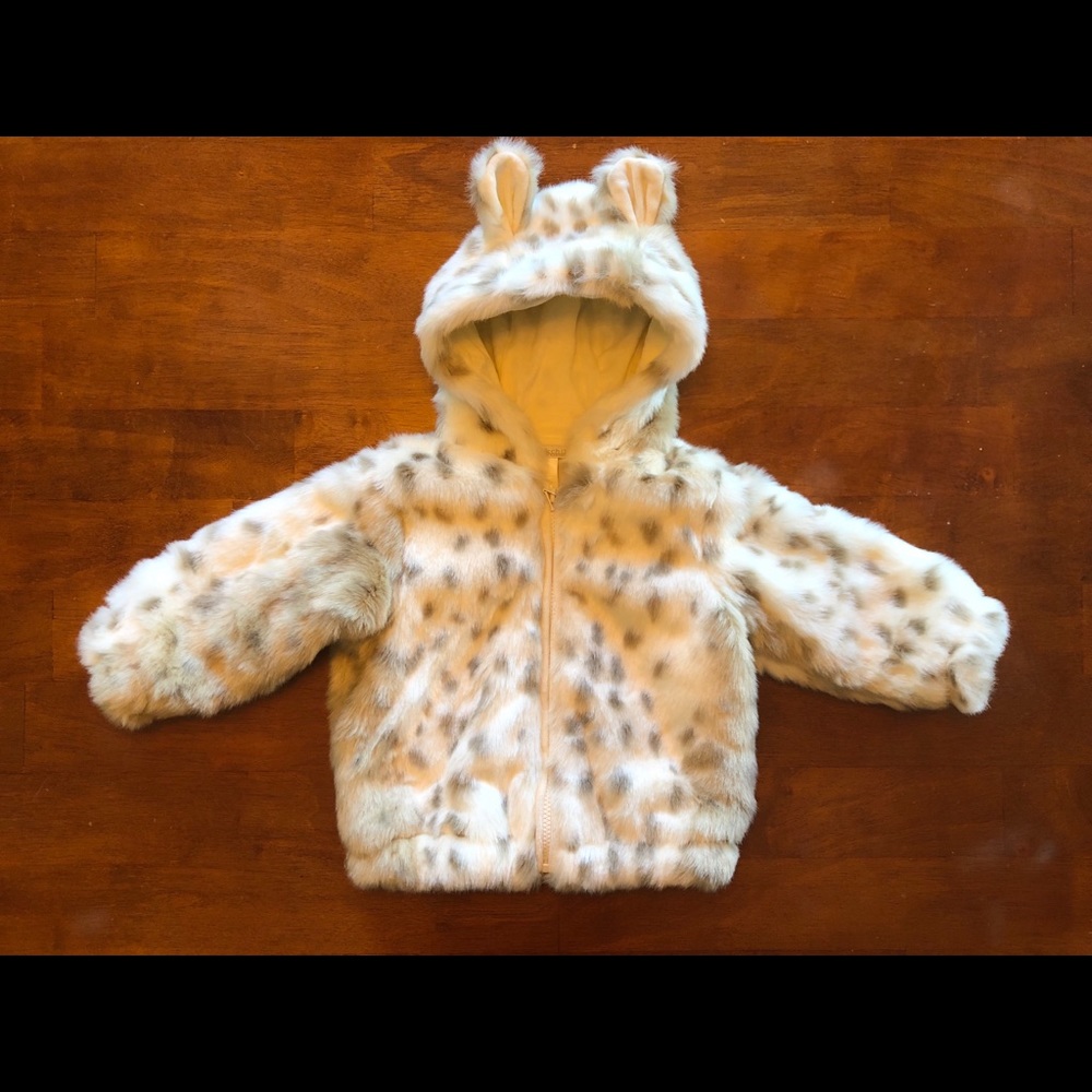 RH Luxe Faux Fur Snow Leopard Jacket